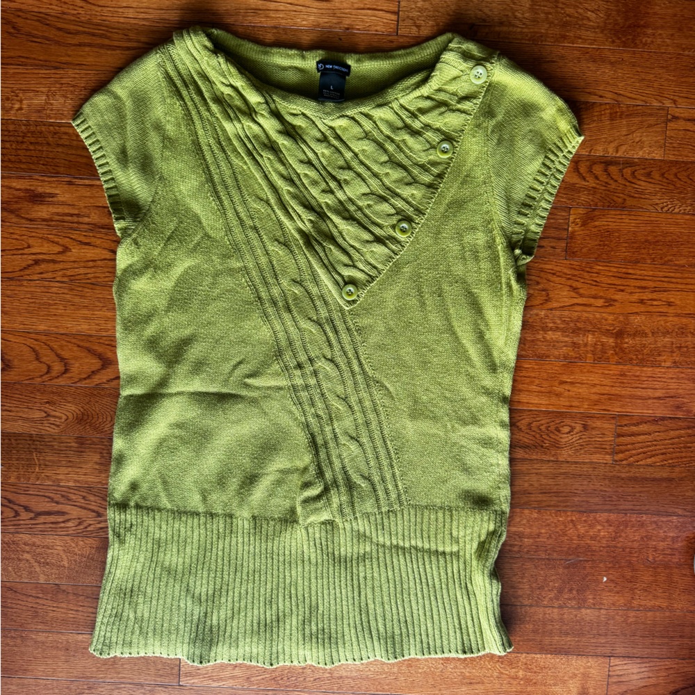 Olive Fold Over Sweater